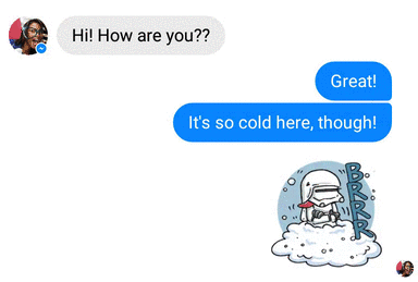 Facebook Messenger snowfall iPhone screenshot 001