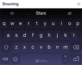 SwiftKey theme store shooting Stars