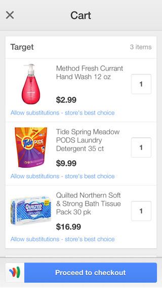Google Shopping Express (iPhone screenshot 003)