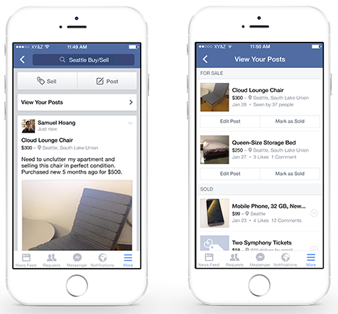 Facebook For Sale Groups iPhone screenshot 001