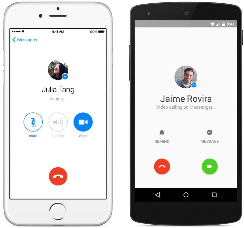 Appel vidéo Facebook Messenger 003