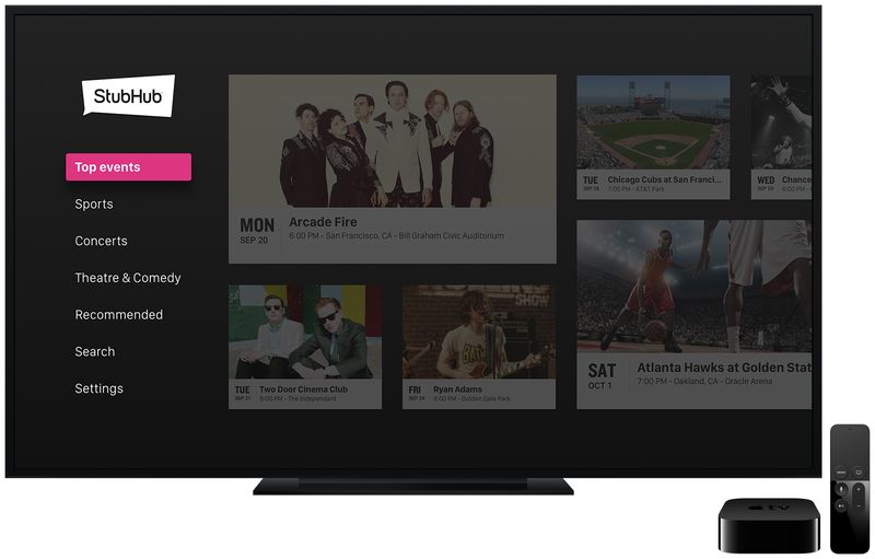 StubHub for Apple TV teaser 001