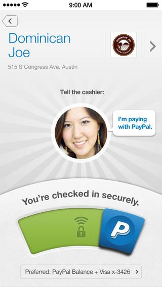 PayPal 5.2 pour iOS (capture d