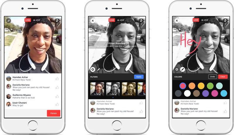 Facebook Live creative tools iPhone screenshot 001