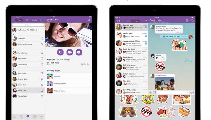 Viber 5.4.1 for iOS iPad screenshot 002
