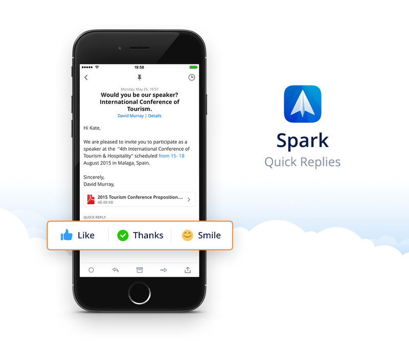Spark by Readdle 1.0 for iOS Quick Replies iPhone screenshot 001