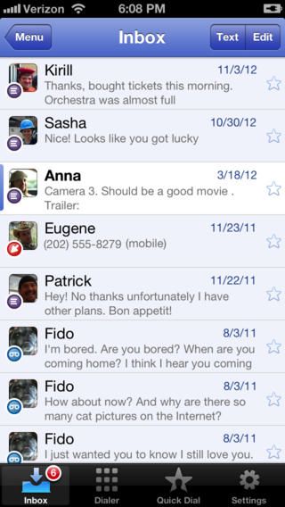 Google Voice 1.5 for iOS (iPhone screenshot 002)