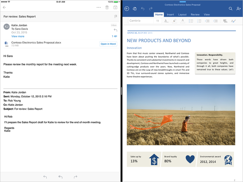 Image de mise à jour Microsoft Office iPad Pro 002