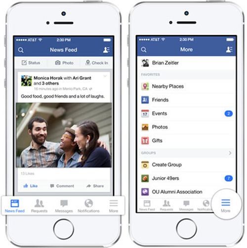Facebook iOS 7