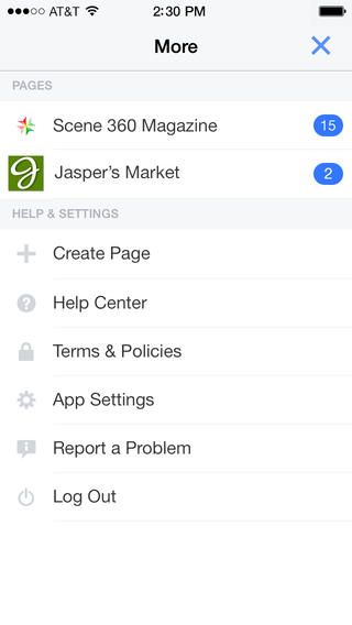 Facebook Pages Manager 4.1 for iOS (iPhone screenshot 002)