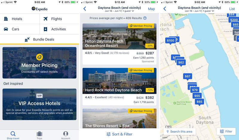 Expedia travel app iphone