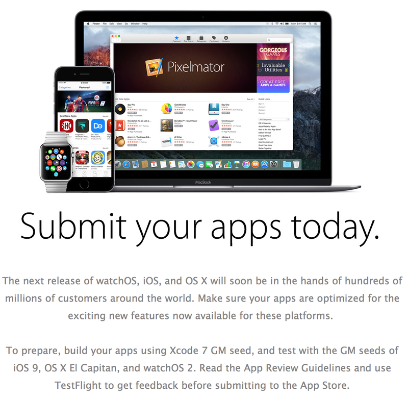 Submit your apps today