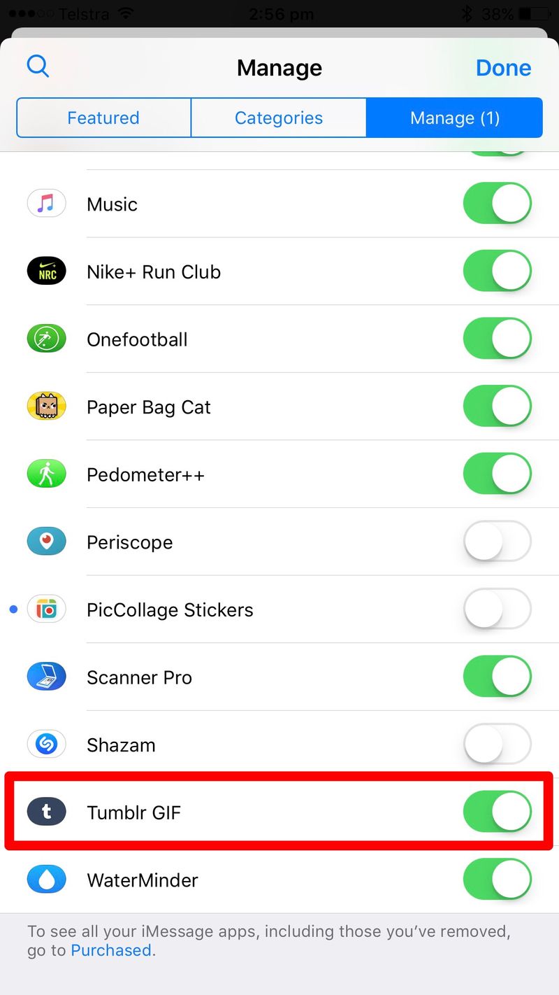 Tumblr iMessage App Store 2