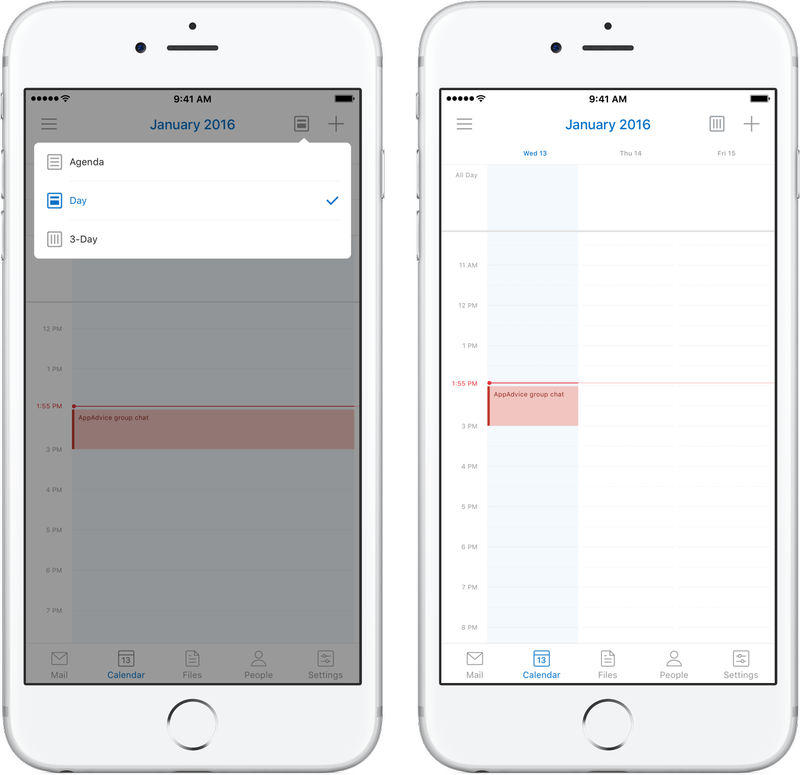 Outlook for iOS 3-day view 001