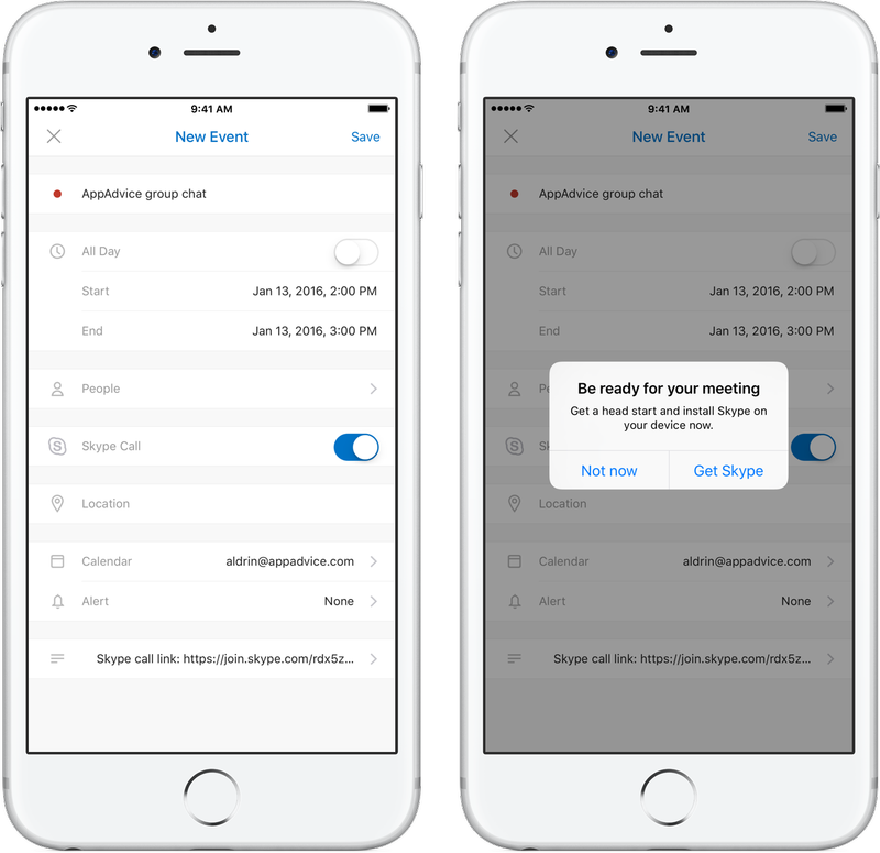 Outlook for iOS Skype intergration teaser 001