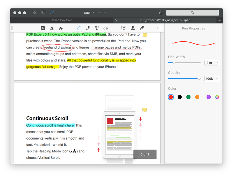 Readdle PDF Expert for OS X Mac screenshot 001