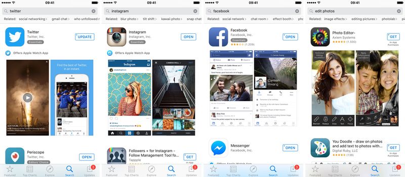 App Store smarter search iPhone screenshot 001