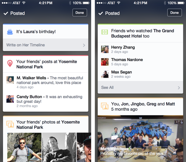 Facebook Now cards (TechCrunch 001)