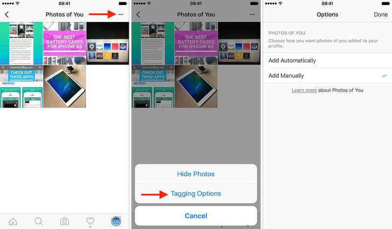 approve photos tag in instagram