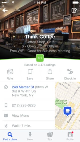 Foursquare 8.0 for iOS (iPhone screenshot 004)