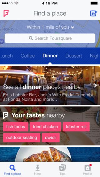 Foursquare 8.0 for iOS (iPhone screenshot 001)