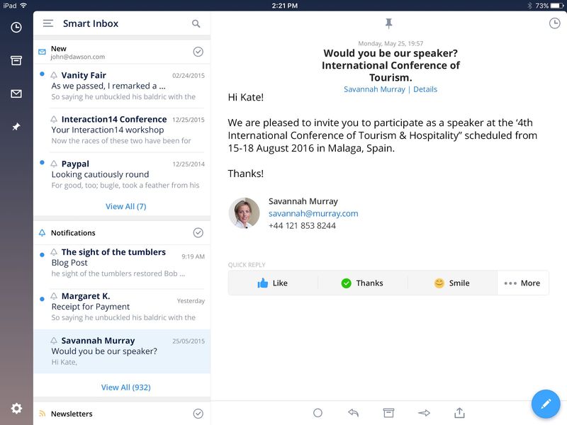 Spark for iOS iPad screenshot 004