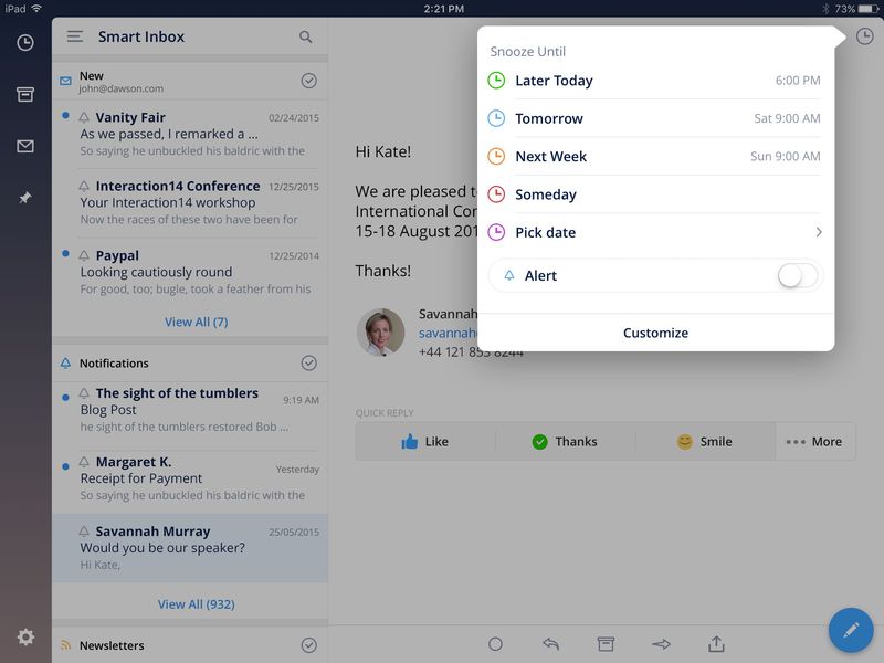 Spark for iOS iPad screenshot 002