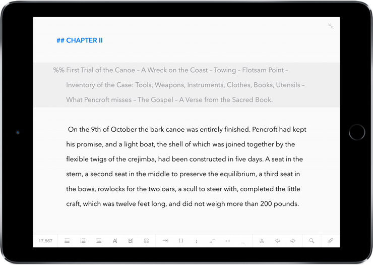 Ulysses for iOS iPad screenshot 001