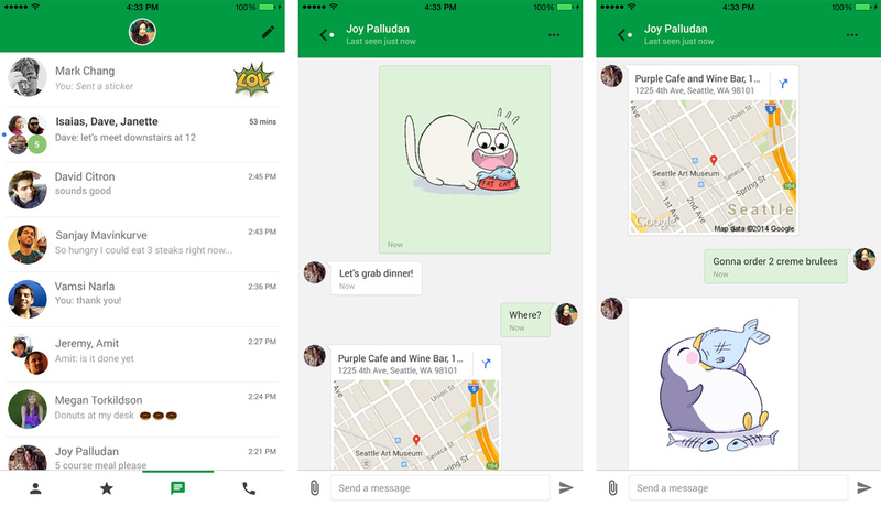 Google Hangouts 2.5 for ios iphone screenshot 001