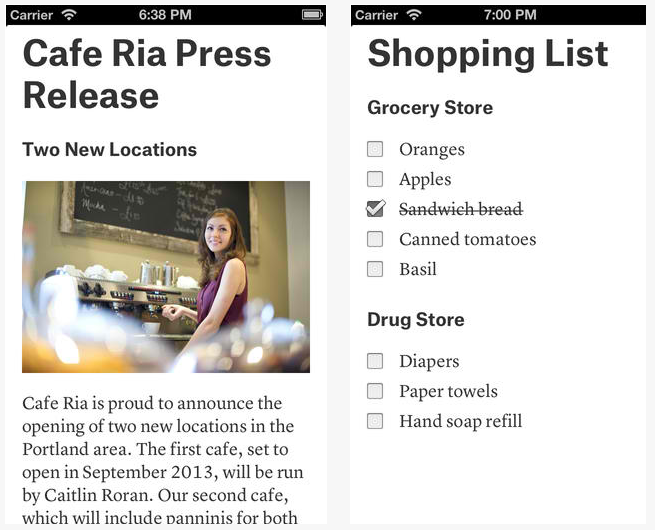 Quip iPhone app