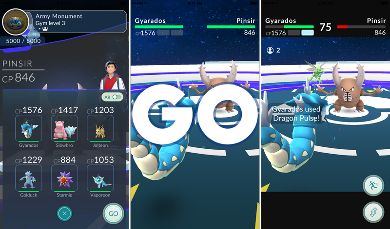 Bataille de Pokémon au gymnase