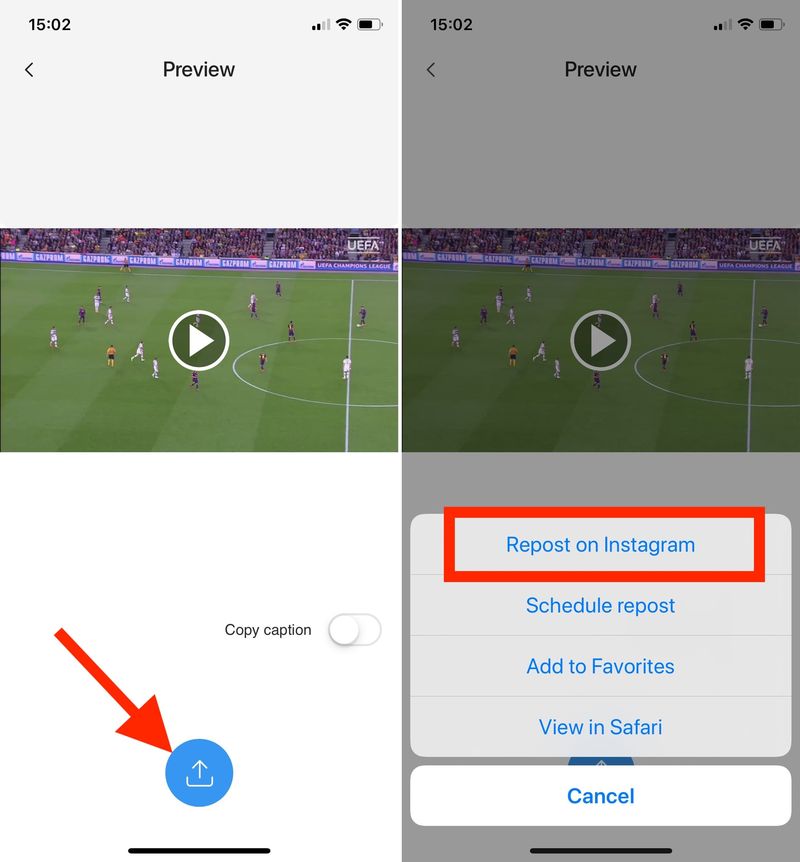 Enregistrer la vidéo IGTV sur iPhone