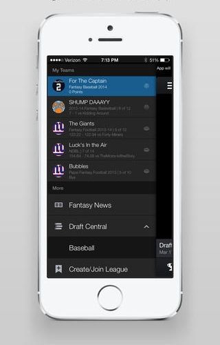 Yahoo Fantasy Sports 5.10 for iOS (iPhone screenshot 002)