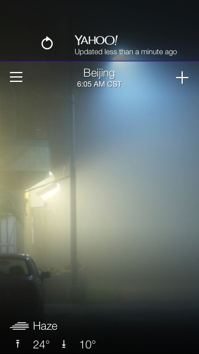 Yahoo Weather 1.5.2 for iOS (iPhone screenshot 002)