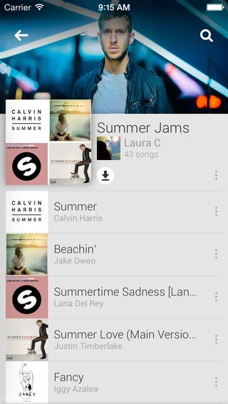 Google Play Music 1.3 for iOS (iPhone screenshot 002)