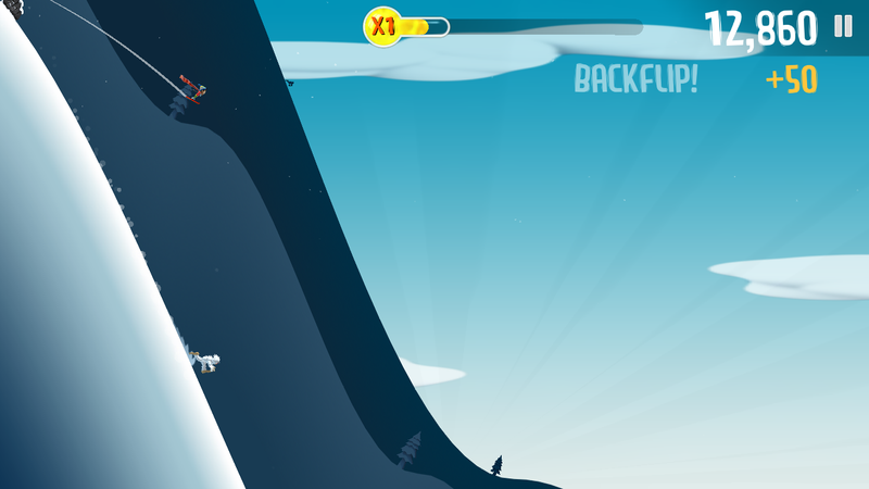 Ski Safari gameplay screen