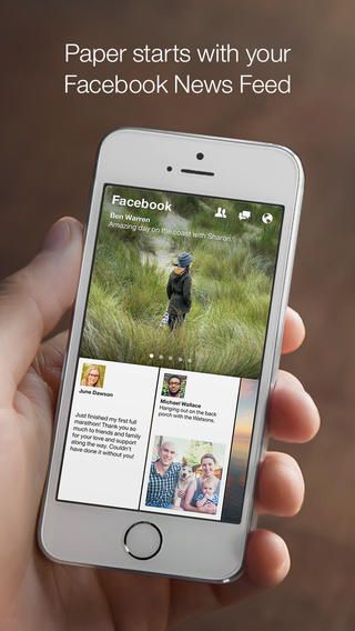 Facebook Paper 1.0 for iOS (iPhone screenshot 001)