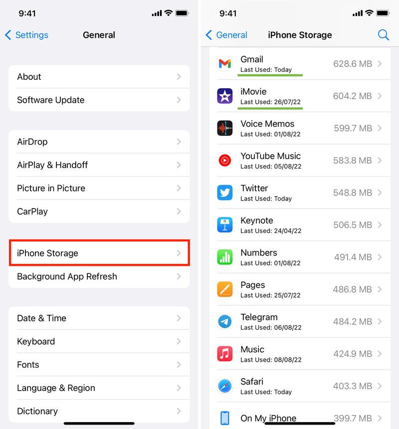 Voir quand vous avez utilisé une application iPhone pour la dernière fois