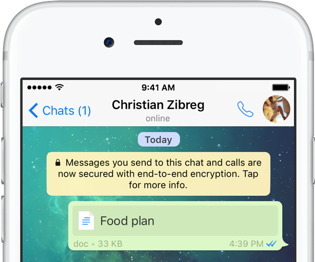 WhatsApp 2.16.2 Office integration iPhone screenshot 001