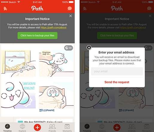 Private social network Path - download your data