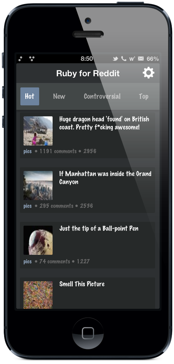 Ruby app dark