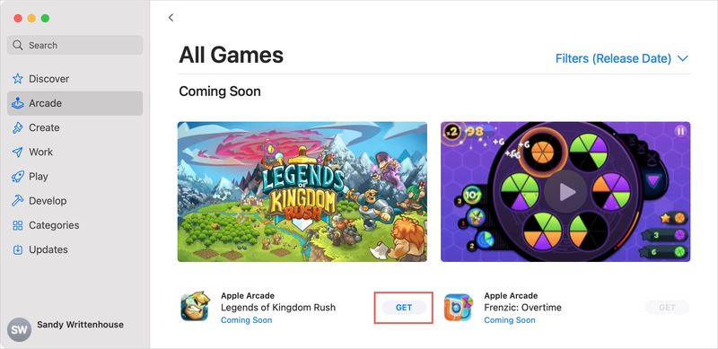 Apple Arcade on Mac Get a New Game