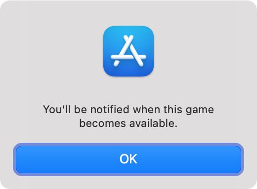 Apple Arcade on Mac Get a New Game Notification