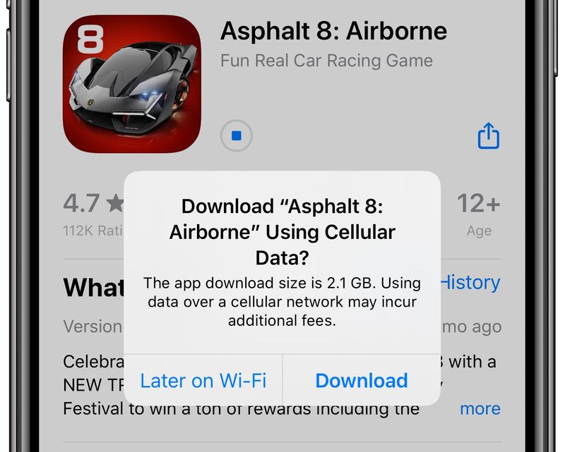 app store cellular download limit