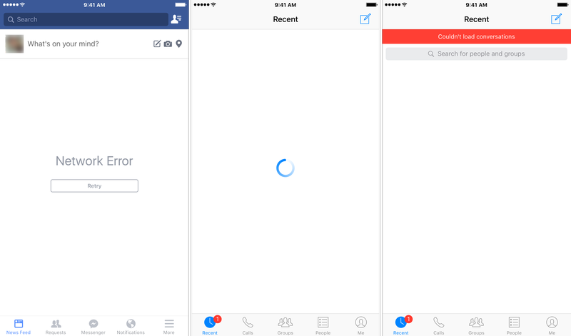 facebook ne se charge pas sur iphone