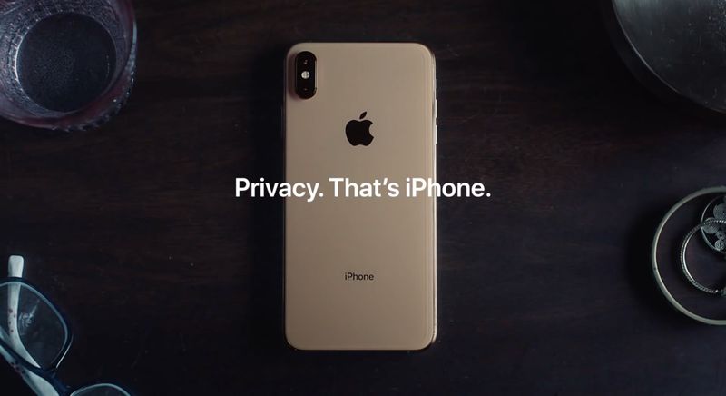 A still from an Apple ad showing the back of an iPhone 12 XS Max with the words