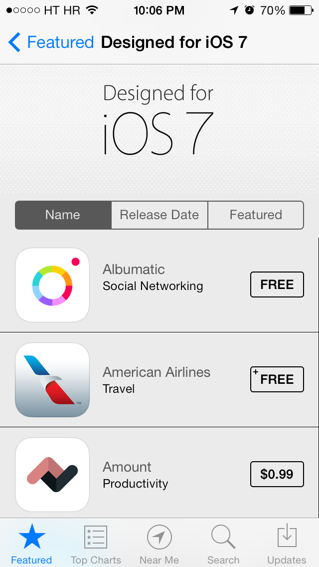App Store (Designed for iOS 7, Name)