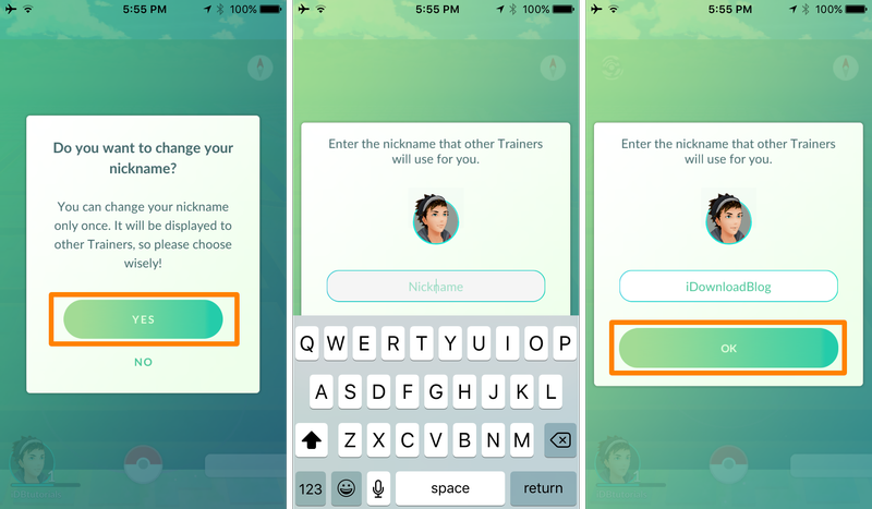 Changer le surnom de Pokemon GO