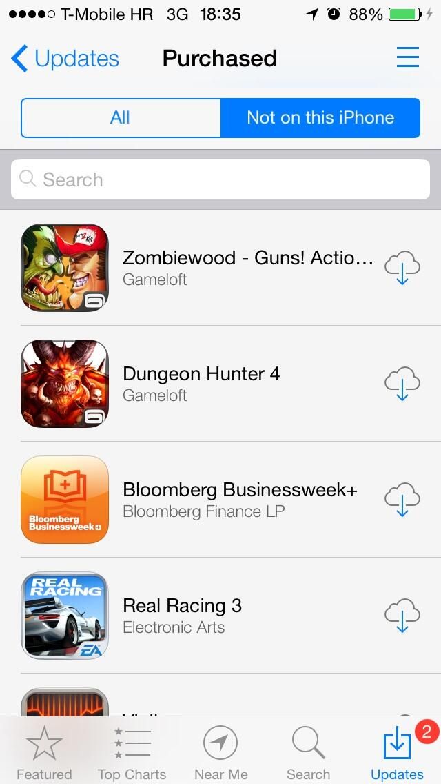 iPhone App Store (search 001)