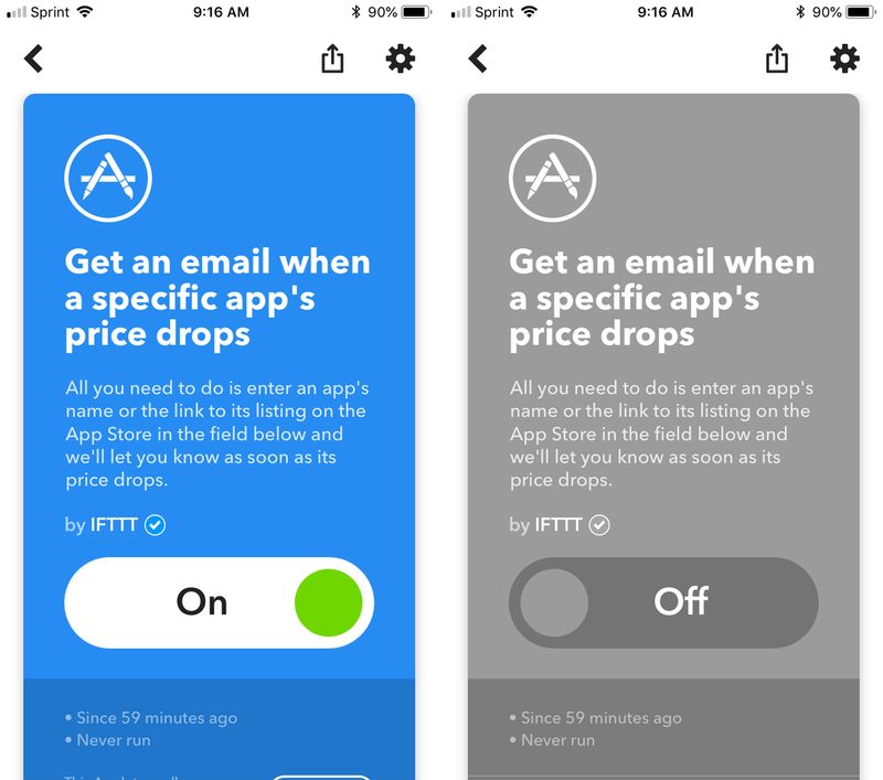 IFTTT Turn Off Applet